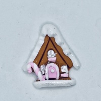 Gingerbread House - pink and white