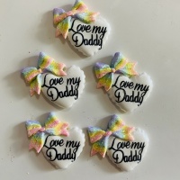 Love my daddy heart- rainbow bow