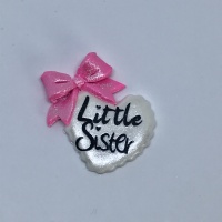 Little Sister - white with pink Bow