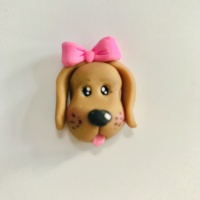 Cute dog with Bow - Brown