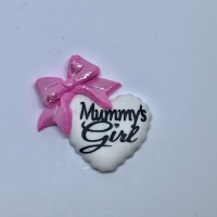 Mummy's Girl - white with pink Bow