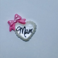 MUM - White with Pink Bow