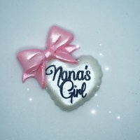Nana's Girl - white with pink bow