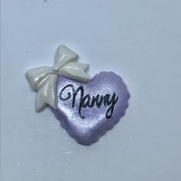 Nanny - Lilac shimmer & white Bow