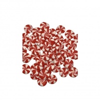 Red & White Peppermint  Xmas  Clay Candy 1.8cm