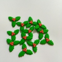 Bright Green Triple Holly (12 in a pack)