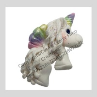 Unicorn with pastel rainbow wings & horn